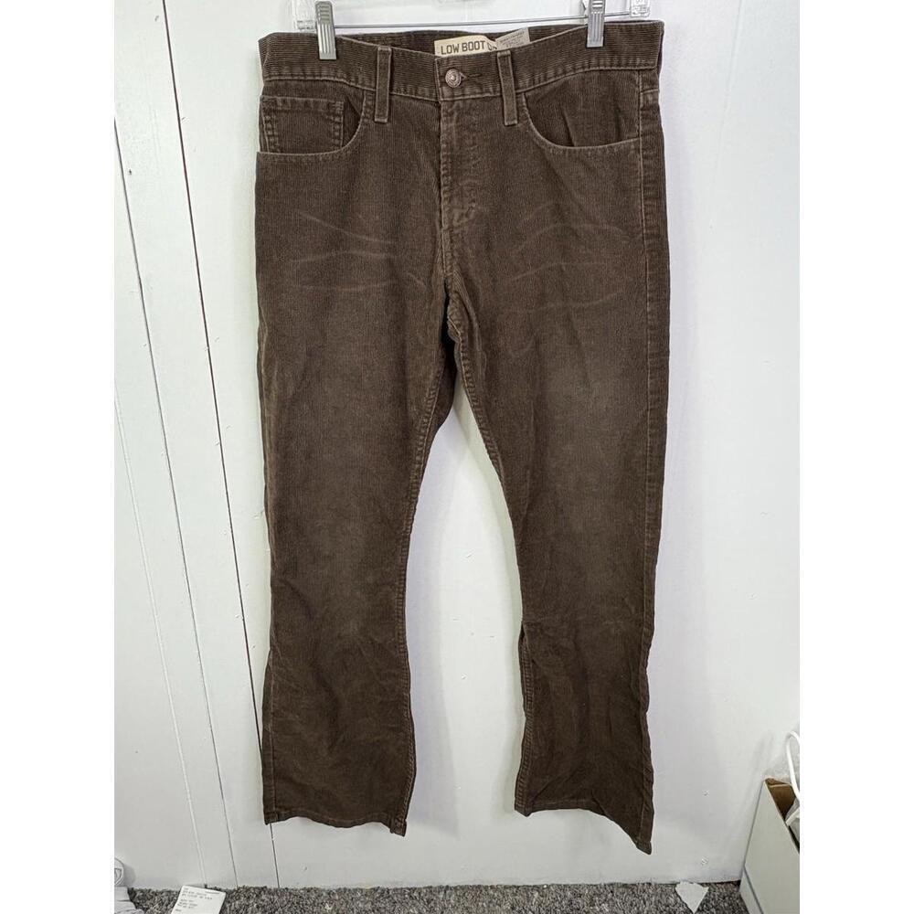 Levis Jeans Womens 31 Corduroy Low Rise Bootcut Chocolate Brown Western Y2K